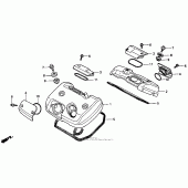 Схема вузла: Клапанна кришка для Honda VT600 Shadow VLX