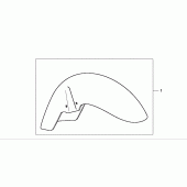 Схема вузла: Crome fr.mudguard для Honda VT125 Shadow