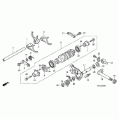 Схема узла: Вал переключения передач/вилки  для Honda GL1800 Gold Wing