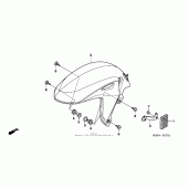 Схема вузла: Перед. крило (2) для Honda CB600F 599