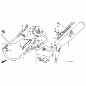 Схема узла: Выхлопная система (XL125V1/2/3/4/5/6) для Honda XL125 Varadero