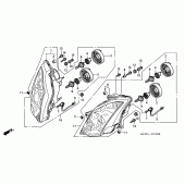 Схема вузла: Фара (E, ED, EK, F) для Honda VFR800 VFR