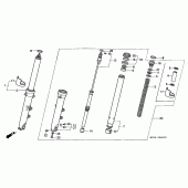 Схема вузла: Вилка передньої осі (2) для Honda CBR600 CBR600F