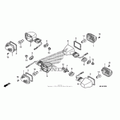 Схема вузла: Поворотники (1) для Honda CBR600 CBR600RR