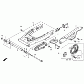 Схема вузла: Задній важіль (Маятник) для Honda NX500 Dominator