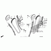 Схема вузла: Ланцюг ГРМ & Натяжник & Заспокоювач для Honda VT1300 Fury