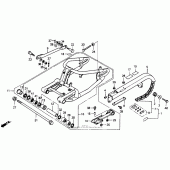 Схема вузла: Задній важіль (Маятник) для Honda VT600 Shadow VLX