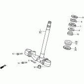 Схема узла: Рулевая траверса для Honda ST1100 Pan-European