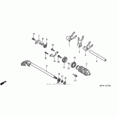 Схема узла: Копирный вал & Вилки & Вал переключения для Honda VTX1800