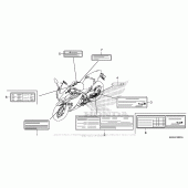 Схема вузла: Інформаційні наклейки для Honda CBR500 CBR500R