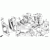 Схема вузла: Радіатор 1 для Honda VT750 Shadow Aero