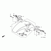 Схема вузла: Переднє крило для Honda CB1000 CB1000F