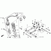 Схема вузла: Задня підвіска для Honda VFR750F VFR750R (RC30)