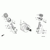 Схема узла: Коленчатый вал & Поршень для Honda NSA700 DN-01
