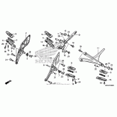 Схема узла: Подножки для Honda VFR1200 VFR