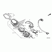 Схема вузла: Meter (2) для Honda VT1300 Fury