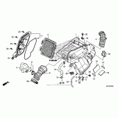 Схема вузла: Повітряний фільтр для Honda CRF250 CRF250L