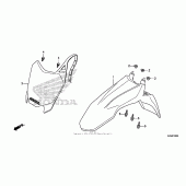 Схема узла: Переднее крыло для Honda CRF125 CRF125FB