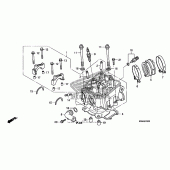 Схема вузла: Головка циліндра для Honda CRF250 CRF250R