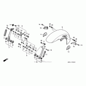 Схема узла: Переднее крыло для Honda NRX1800 Valkyrie Rune