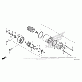 Схема вузла: Стартер електричний для Honda VFR1200 VFR