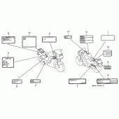 Схема вузла: Інформаційні наклейки для Honda CBR1000 CBR1000F