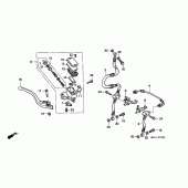 Схема узла: Передний тормозной цилиндр для Honda CBR600 CBR600F