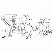Схема вузла: Передній гальмівний циліндр для Honda VTX1800