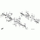 Схема вузла: Підніжки (2) для Honda CBR900RR CBR900RR Fireblade