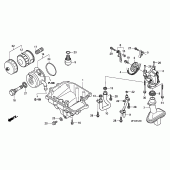 Схема вузла: Масляний насос & Піддон для Honda CB600F Hornet