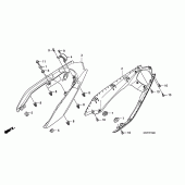 Схема вузла: Задній обтічник для Honda CBF125
