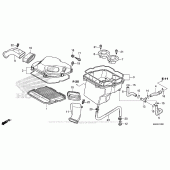 Схема вузла: Повітряний фільтр для Honda GL1800 Gold Wing F6B Bagger