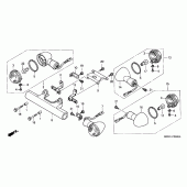 Схема узла: Поворотники для Honda VT750 Shadow Aero