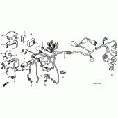 Схема узла: Электрооборудование (1) для Honda VT1100 Shadow Aero