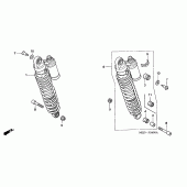 Схема вузла: Задня підвіска для Honda CB1300 Super Four