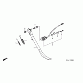 Схема вузла: Бічна підніжка для Honda VTX1300