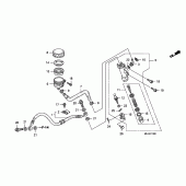 Схема вузла: Rr. гальмівний циліндр (CB1300 / S) для Honda CB1300 Super Four