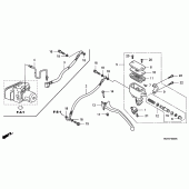 Схема узла: Задний тормозной цилиндр для Honda FJS600 Silver Wing