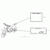 Схема узла: Предостерегающие наклейкиs для Honda CR250