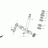 Схема узла: Рулевая траверса для Honda CB750 Nighthawk