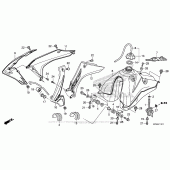 Схема вузла: Паливний бак (2) для Honda CRF230 CRF230F