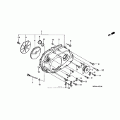 Схема узла: Правая крышка картера для Honda VF750 Magna