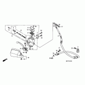 Схема вузла: Передній гальмівний циліндр (XL1000VA) для Honda XL1000V Varadero