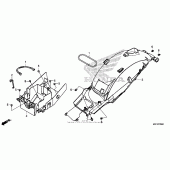Схема вузла: Заднє крило для Honda CTX700