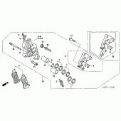 Схема узла: R. передний тормозной супорт для Honda NT700 Deauville