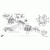 Схема вузла: Задня клапанна кришка для Honda VT1300 Fury