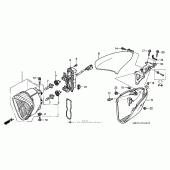 Схема узла: Фара для Honda NRX1800 Valkyrie Rune