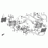 Схема вузла: Радіатор для Honda VTR1000 Firestorm