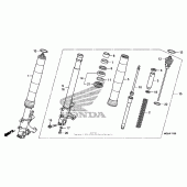 Схема узла: Вилка передней оси для Honda VFR1200 VFR