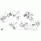 Схема узла: Перед. поворотники для Honda NRX1800 Valkyrie Rune